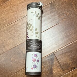 Designer Floral Wall Decal - Green & Purple Floral